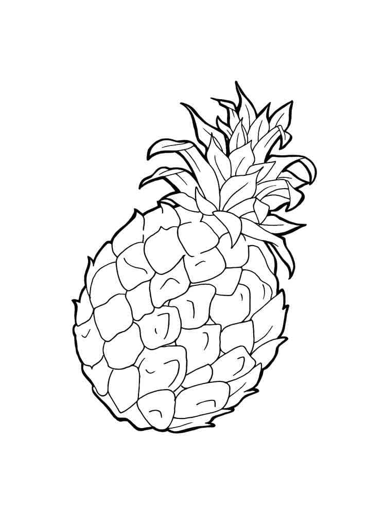 Frutto di ananas gratuito da colorare