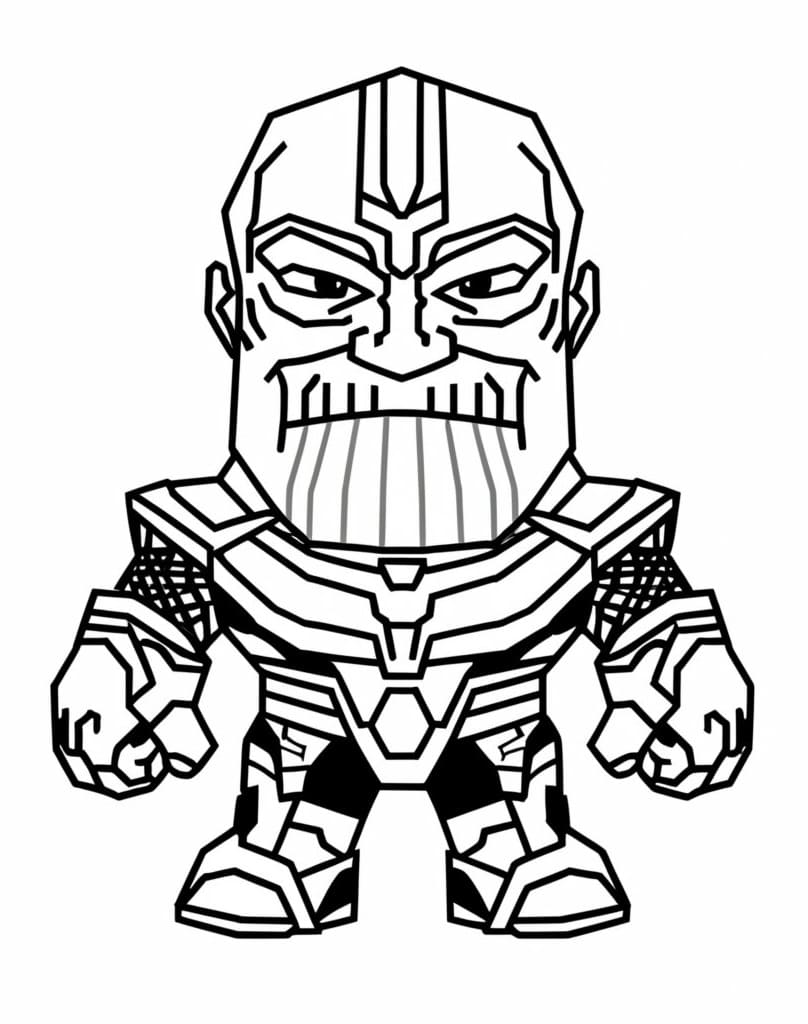Giocattolo di Thanos da colorare