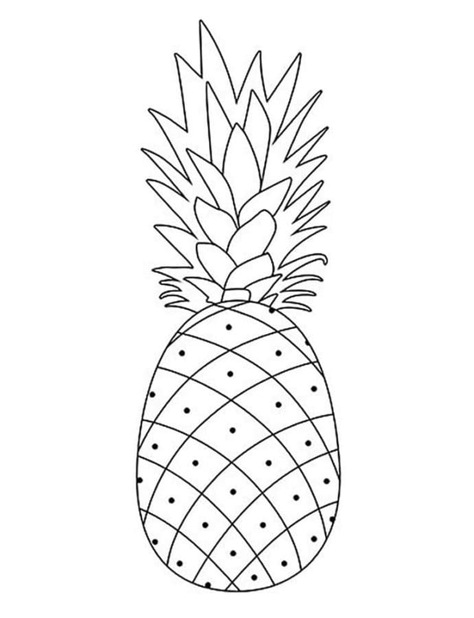 Grande ananas da colorare
