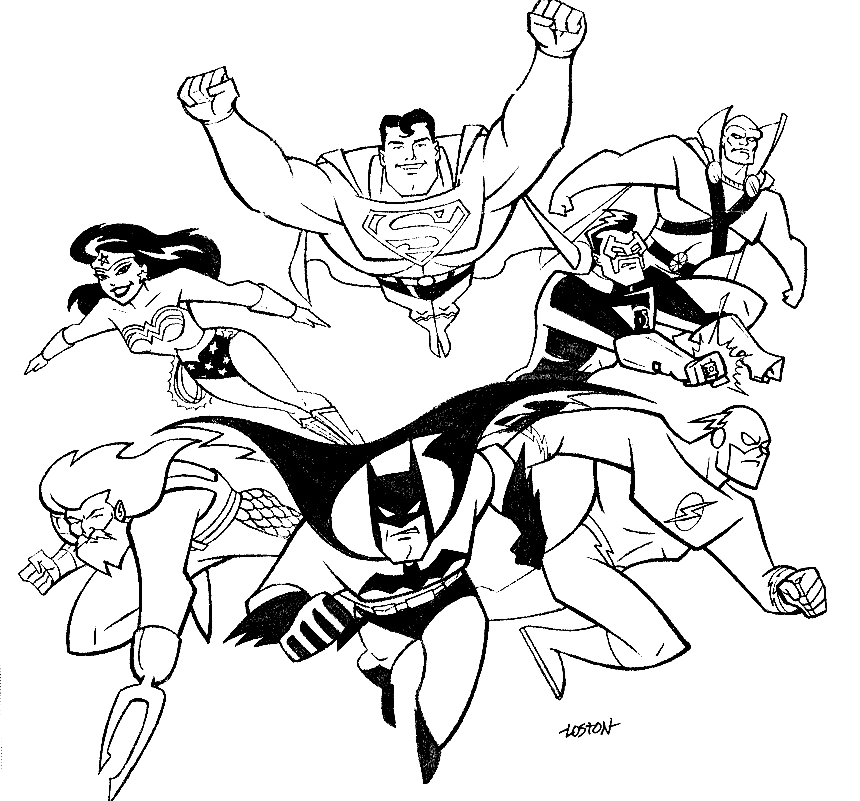 Gratuito Justice League da colorare