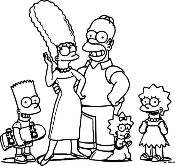 I Simpson stampabili gratuitamente da colorare