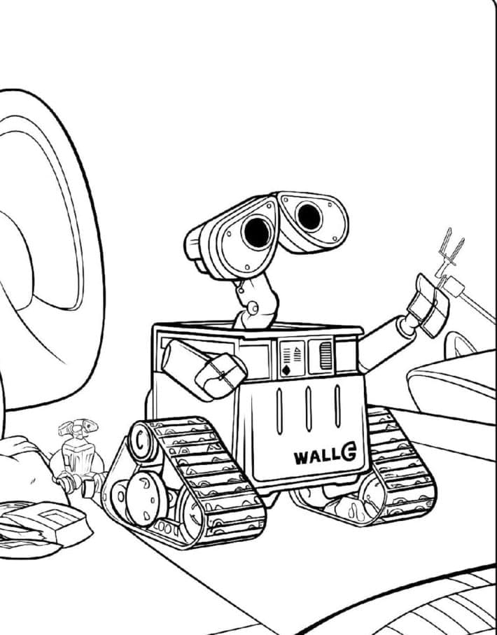 I sentimenti di Eva per Wall-E da colorare