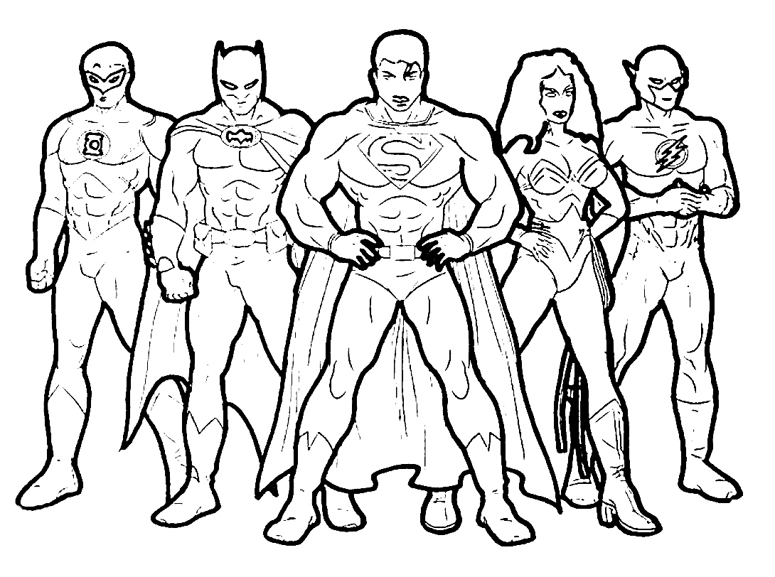 Il membro di Justice League da colorare