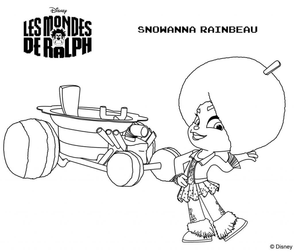 Il simpatico personaggio dei cartoni animati Ralph da colorare