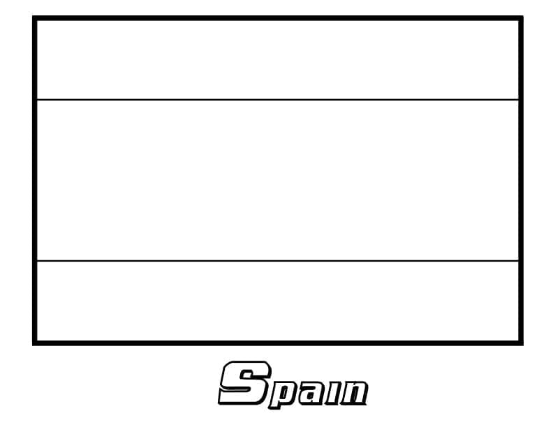 Ilmainen tulostettava Espanjan lippu da colorare