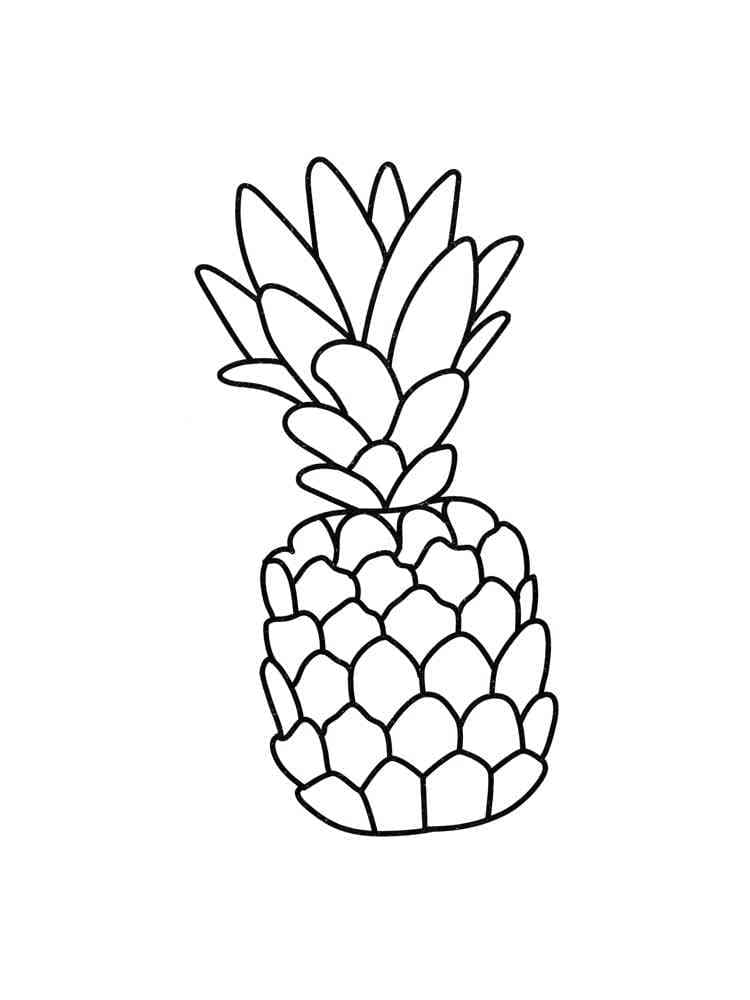 Immagine del frutto dell'ananas da colorare