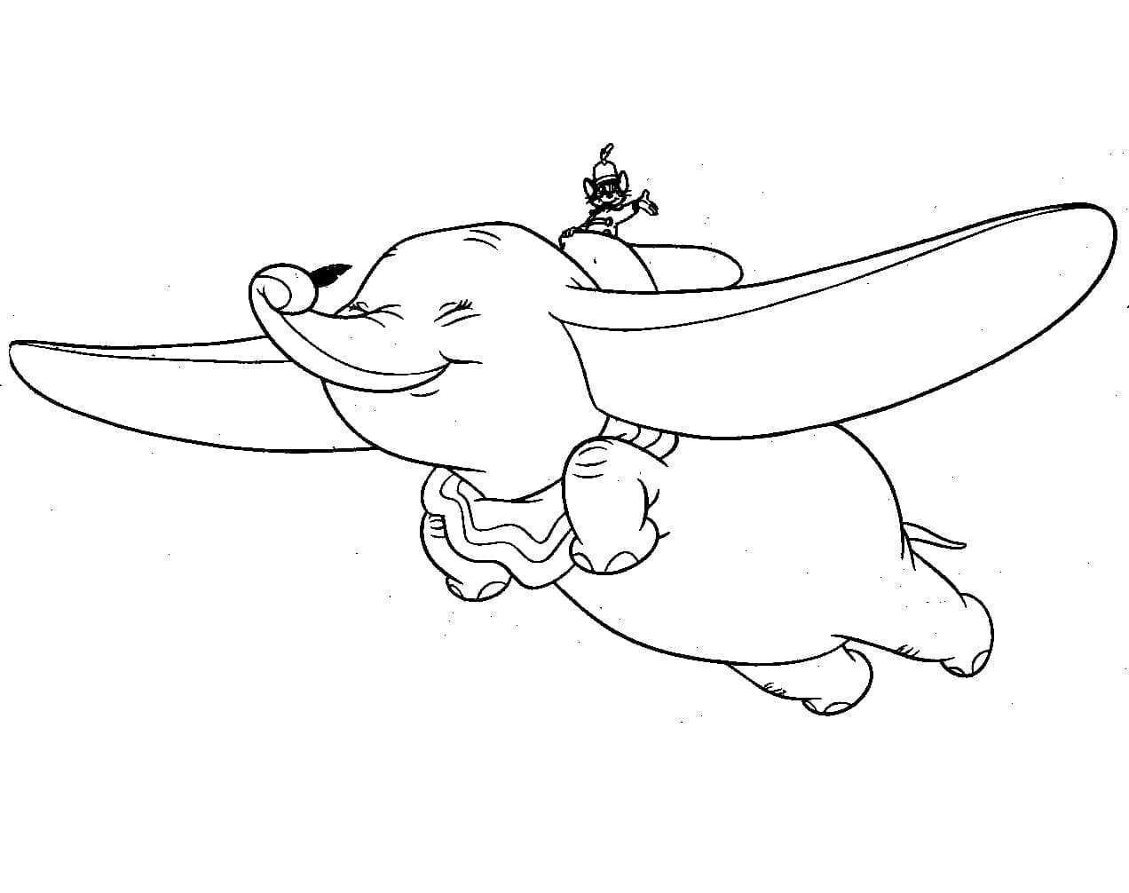 Immagine di Dumbo da colorare