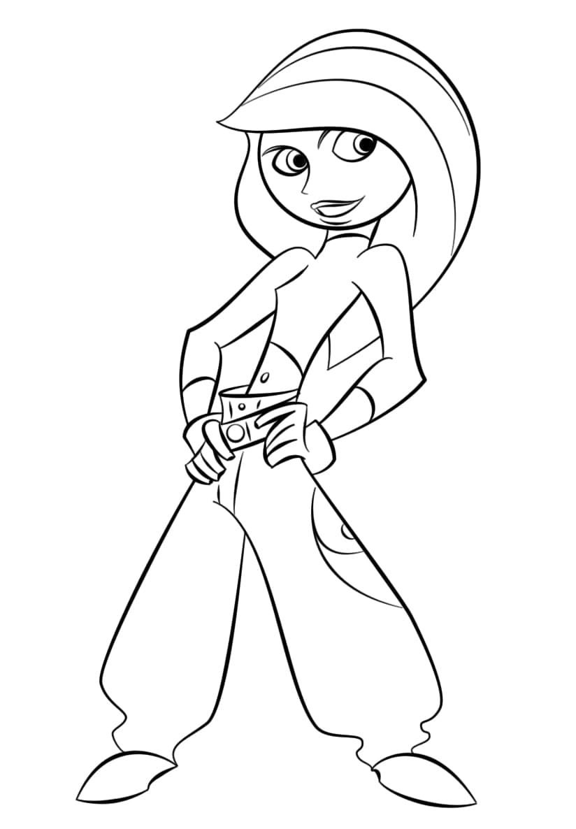 Immagine di Kim Possible da colorare