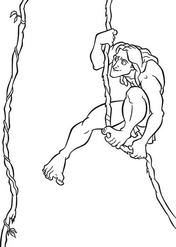 Immagine di Tarzan da colorare