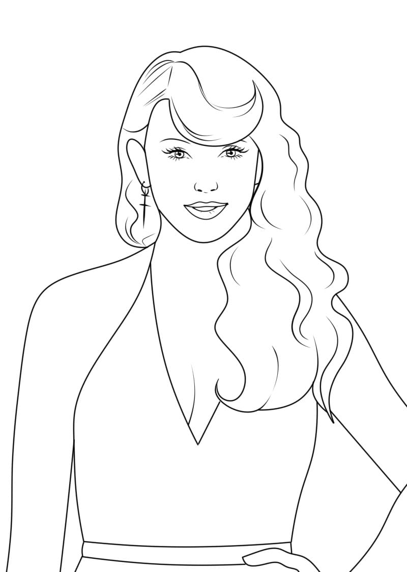 Immagine di Taylor Swift da colorare