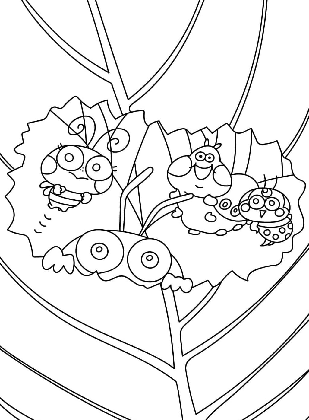 Insetti da Megaminimondo da colorare