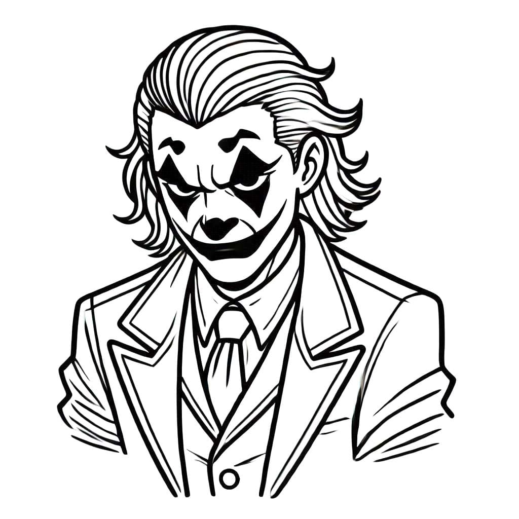 Joker triste da colorare