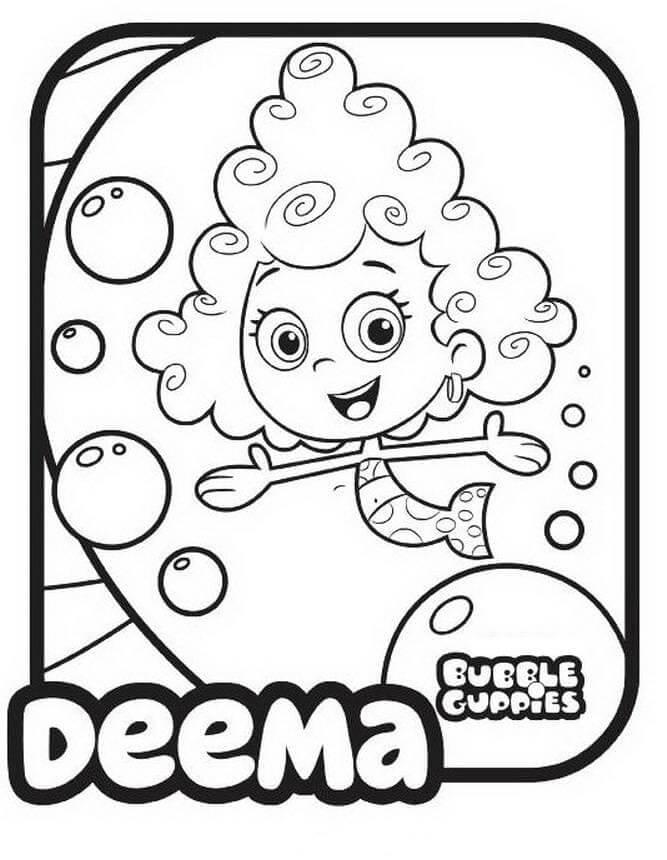 La bella Deema da colorare