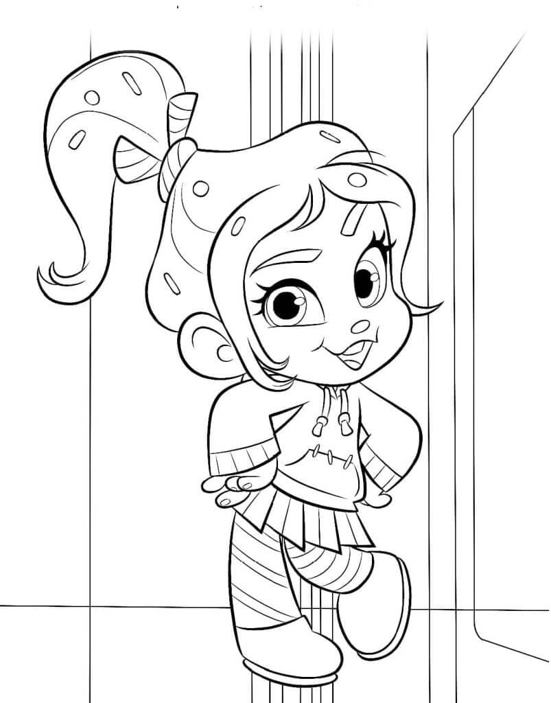 La bella ragazza Vanellope da colorare