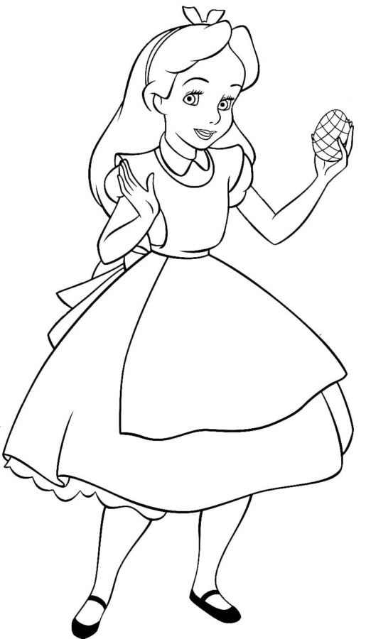 La carina Alice da colorare