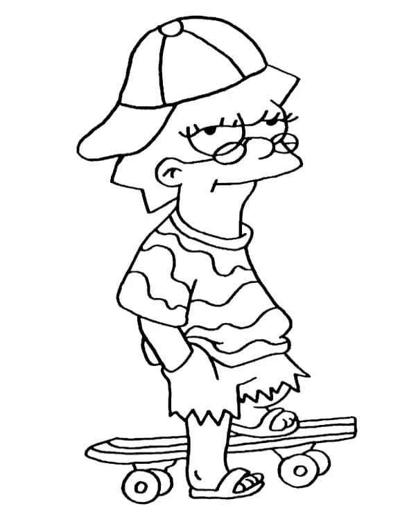 La fantastica Lisa Simpson da colorare