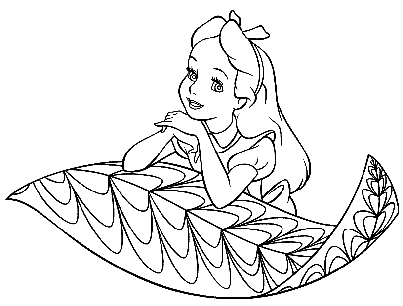 L'affascinante Alice da colorare