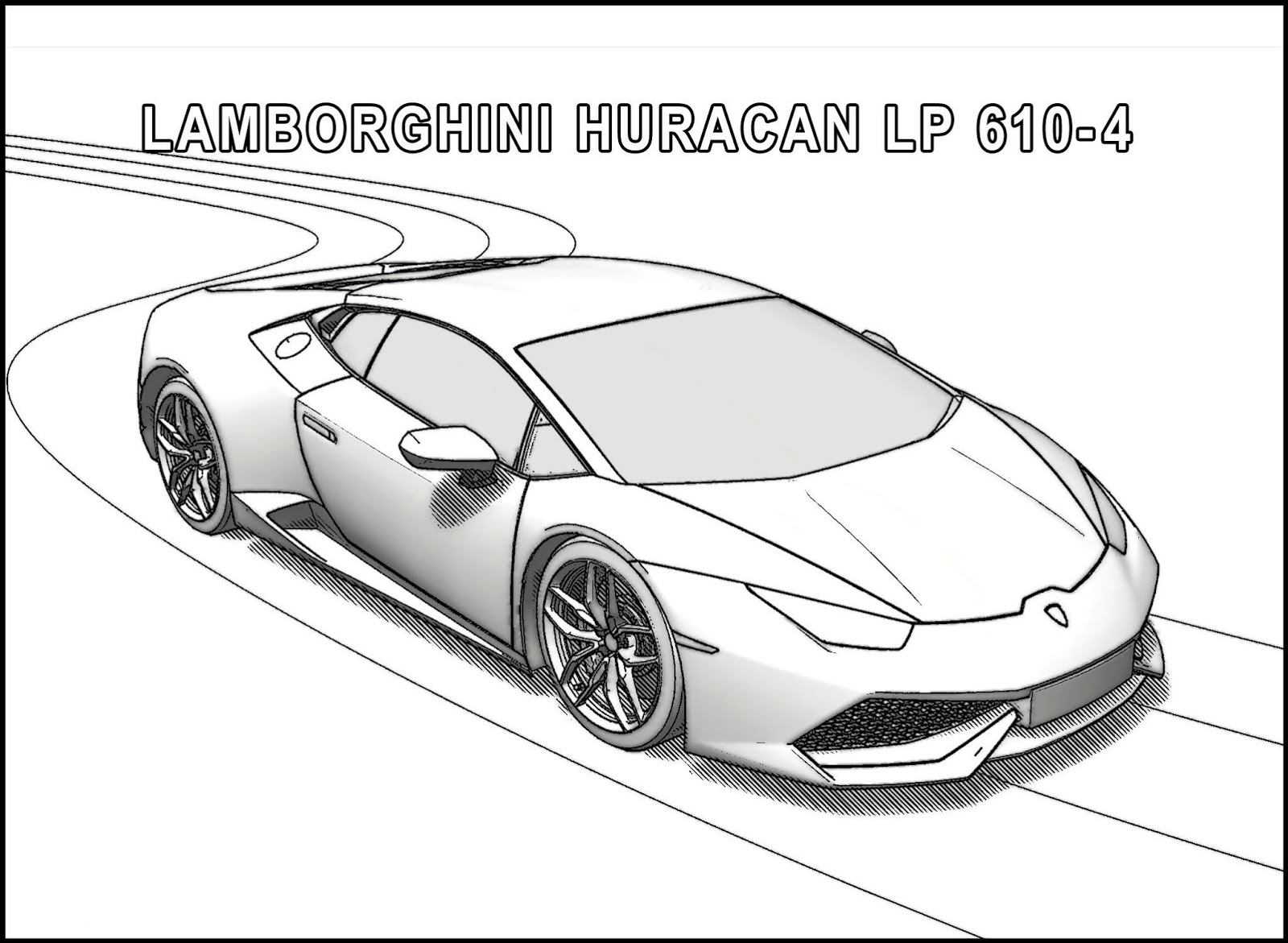 Lamborghini Huracan LP 610 4 da colorare