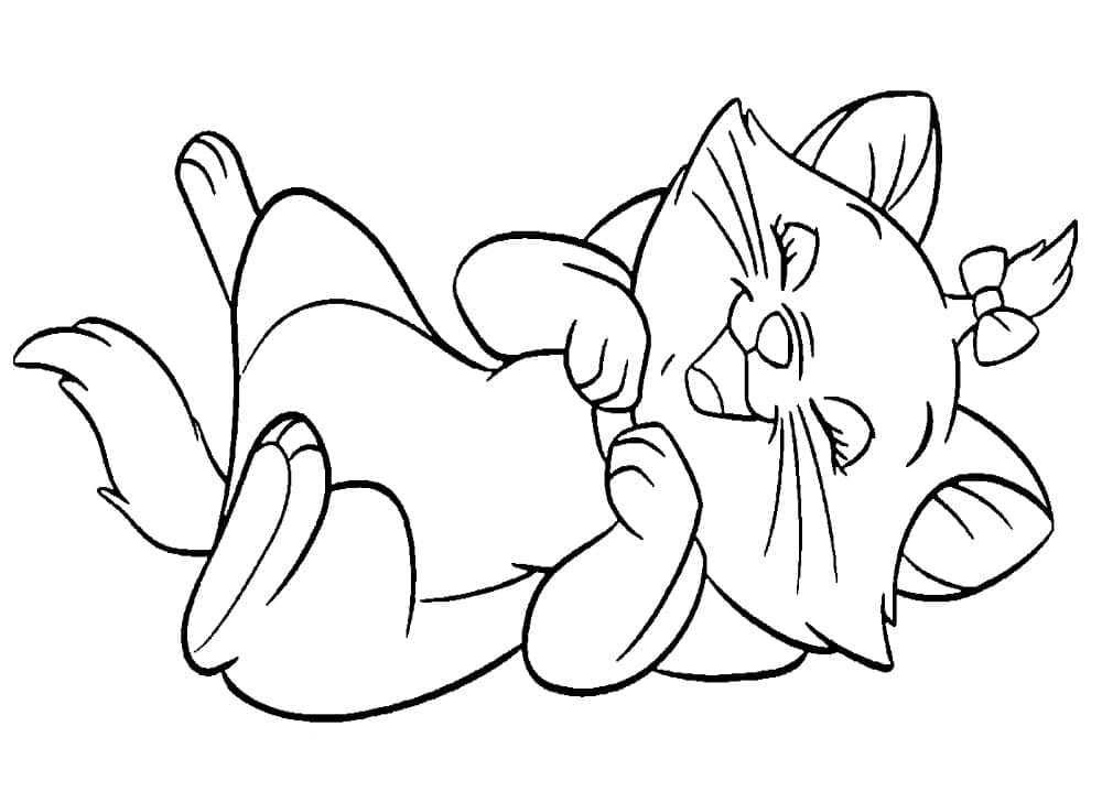 Laughing Marie Cat da colorare