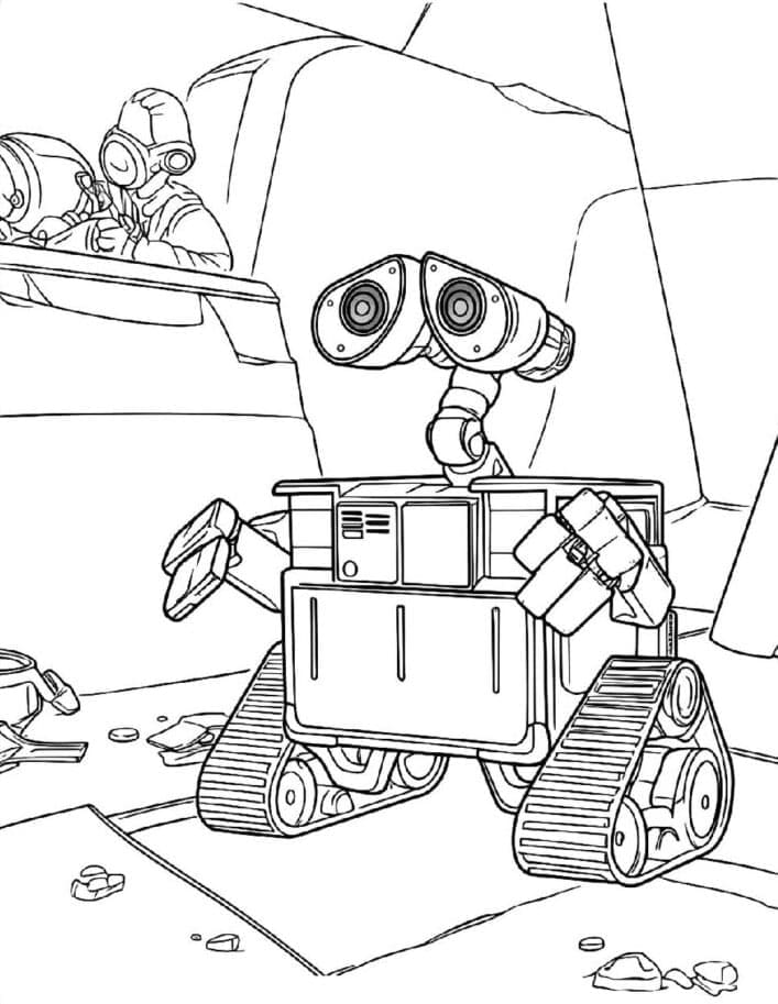 Le persone di Wall-E e Axiom da colorare