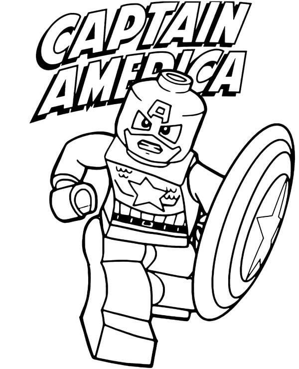 Lego Capitan America Arrabbiato da colorare