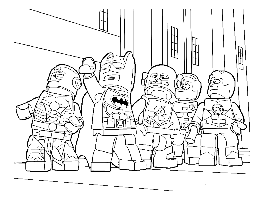 Lego Justice League da colorare