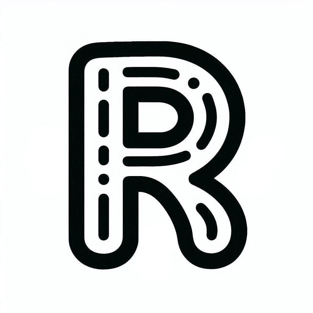 Lettera R gratis per bambini da colorare