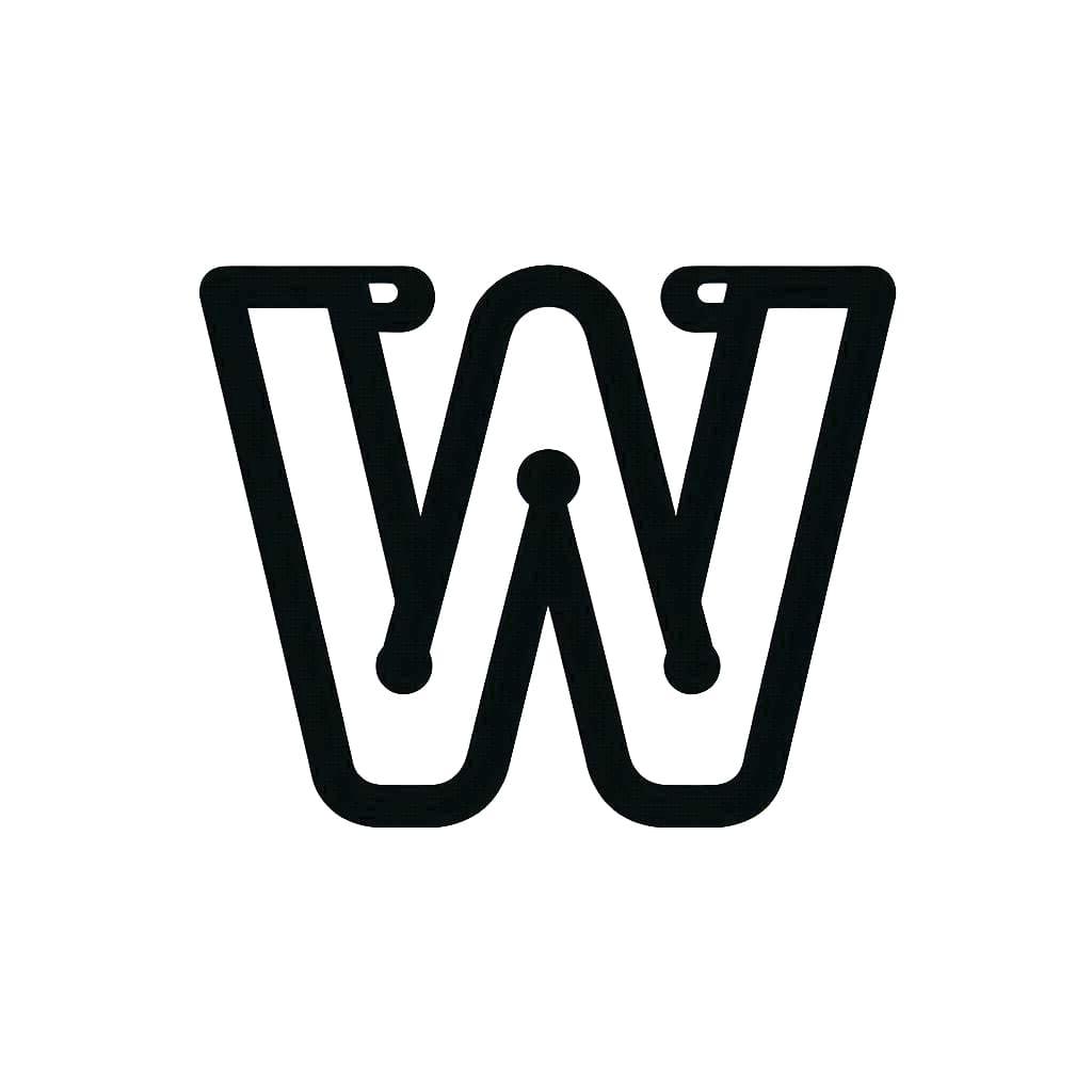 Lettera W gratuita da colorare