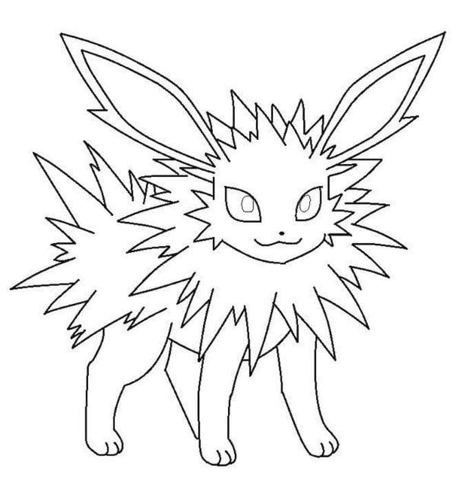 L’evoluzione di Eevee in Jolteon da colorare