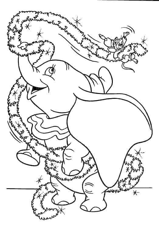 Liberate Dumbo da colorare