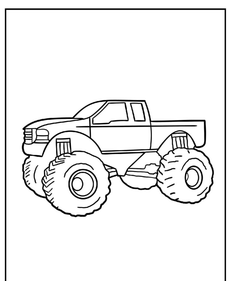 Libro da colorare di monster truck Bigfoot da colorare