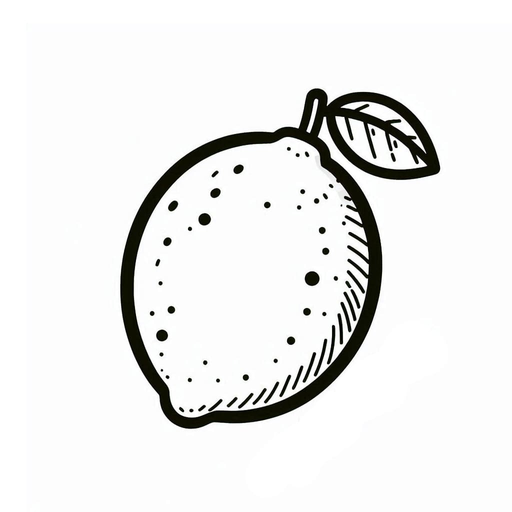 Limone normale da colorare