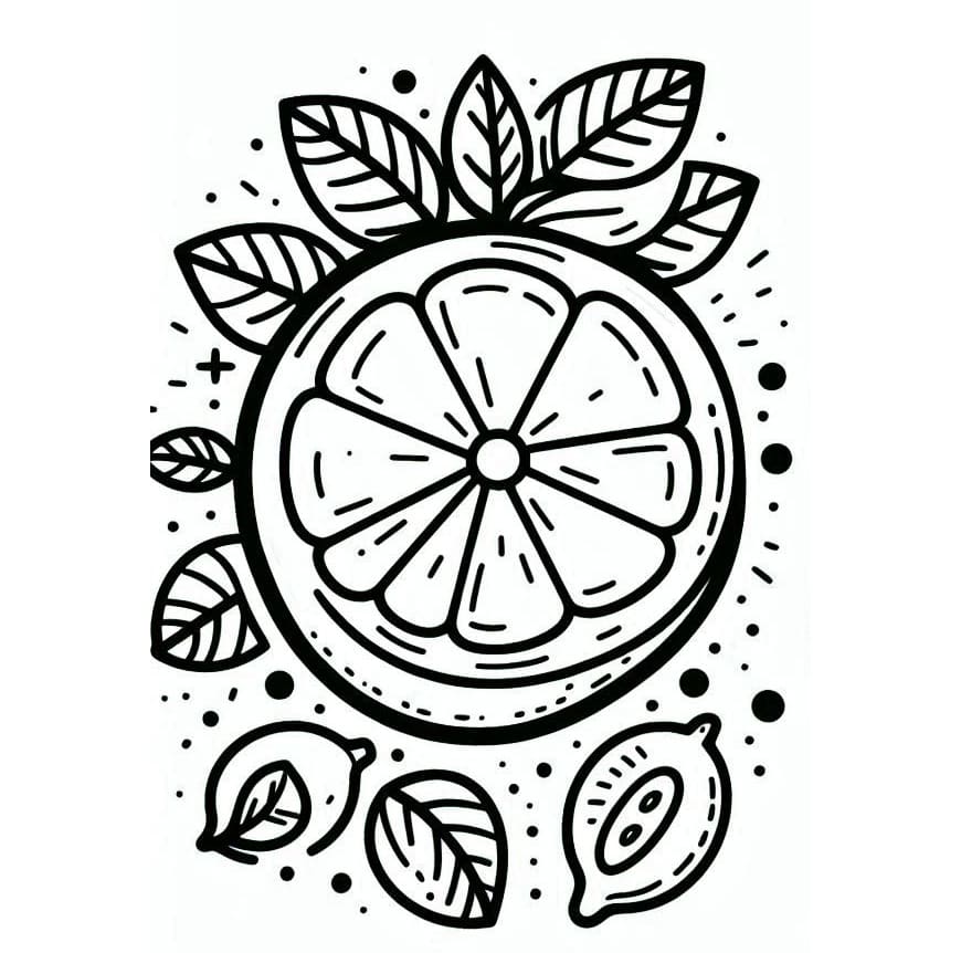 Limone semplice da colorare