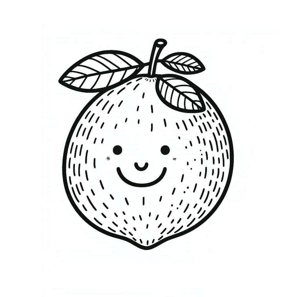 Limone sorridente da colorare