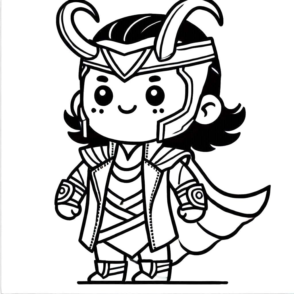 Loki-chibi da colorare