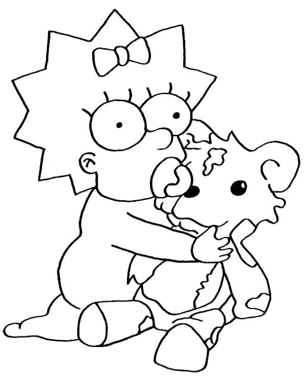 Maggie Simpson da colorare