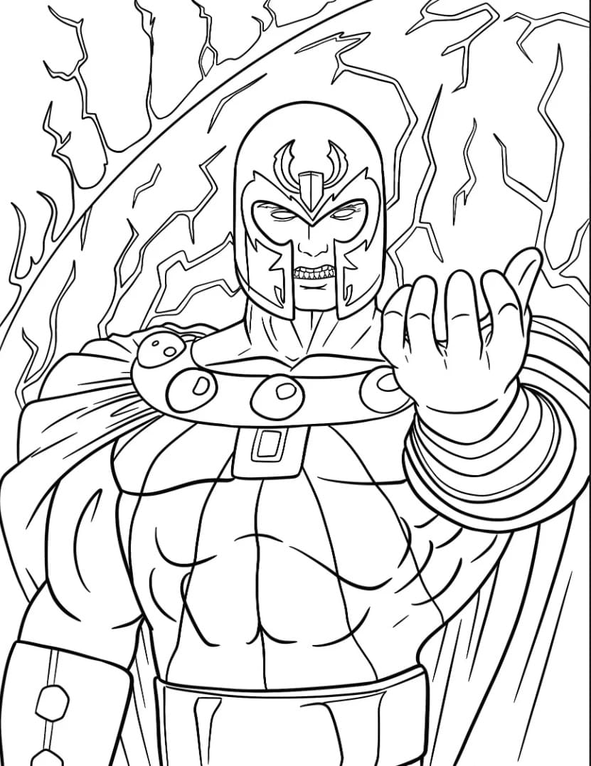Magneto arrabbiato da colorare