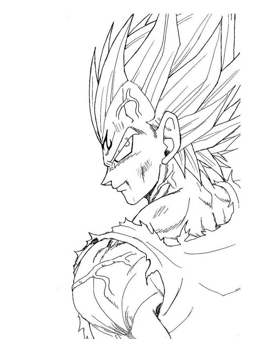 Majin Vegeta da colorare