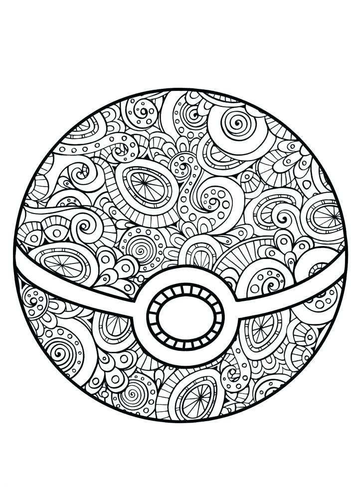 Mandala Pokeball da colorare