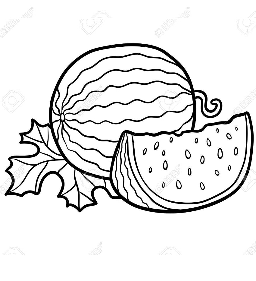 Melancia para colorir 3 