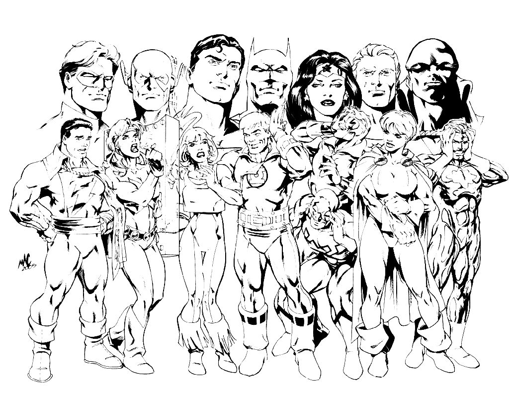 Membro Justice League da colorare