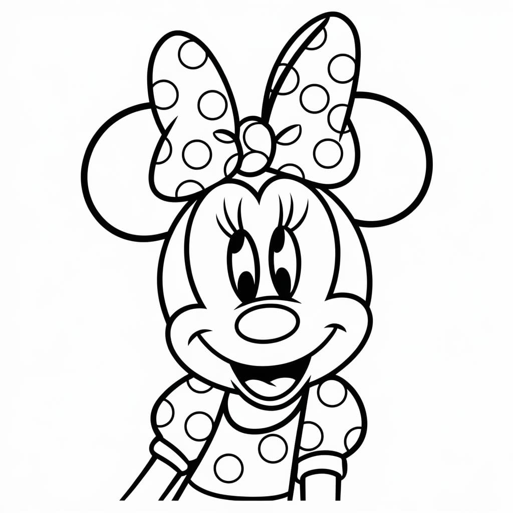 Minnie Mouse divertente da colorare