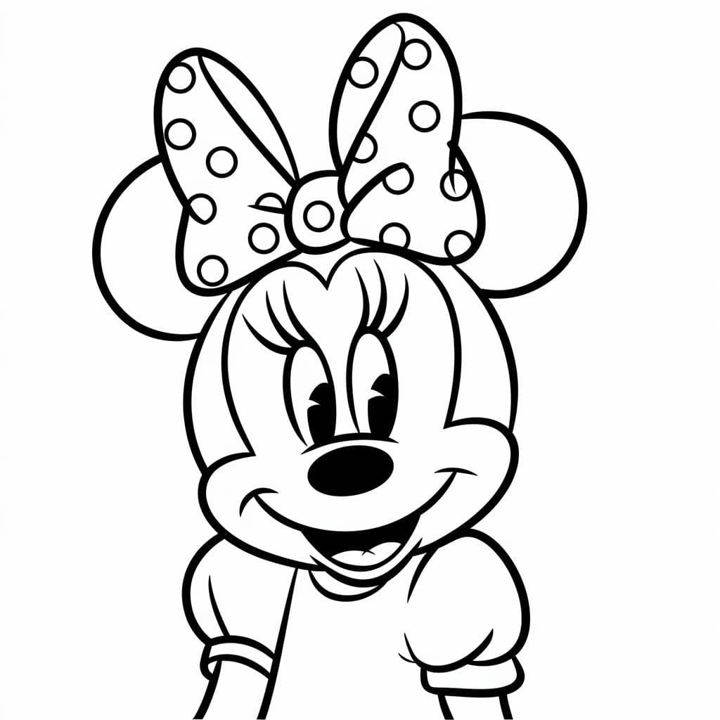 Minnie Mouse lang da colorare