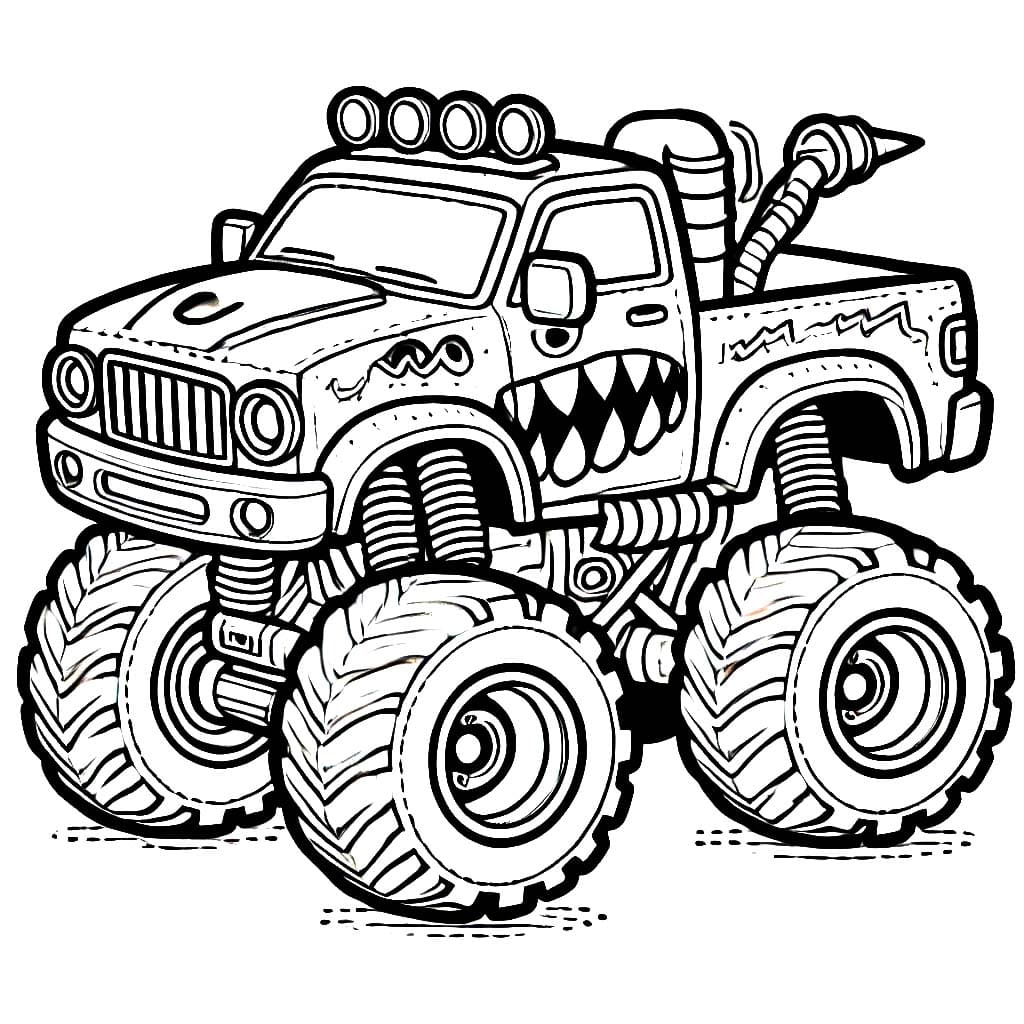 Monster Truck gratuito da colorare