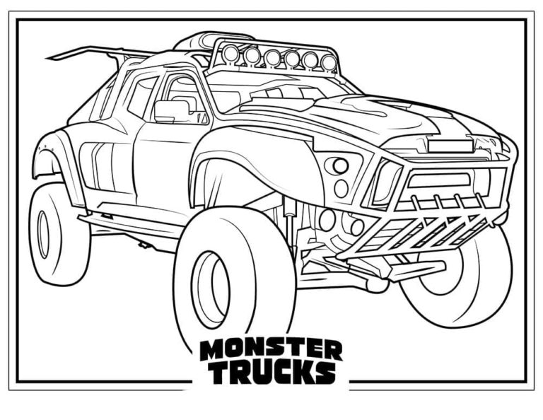 Monster truck sintonizzato da colorare