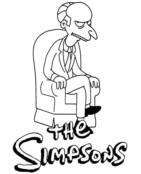 Mr. Burns da colorare