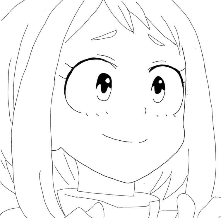 My Hero Academia Uraraka da colorare