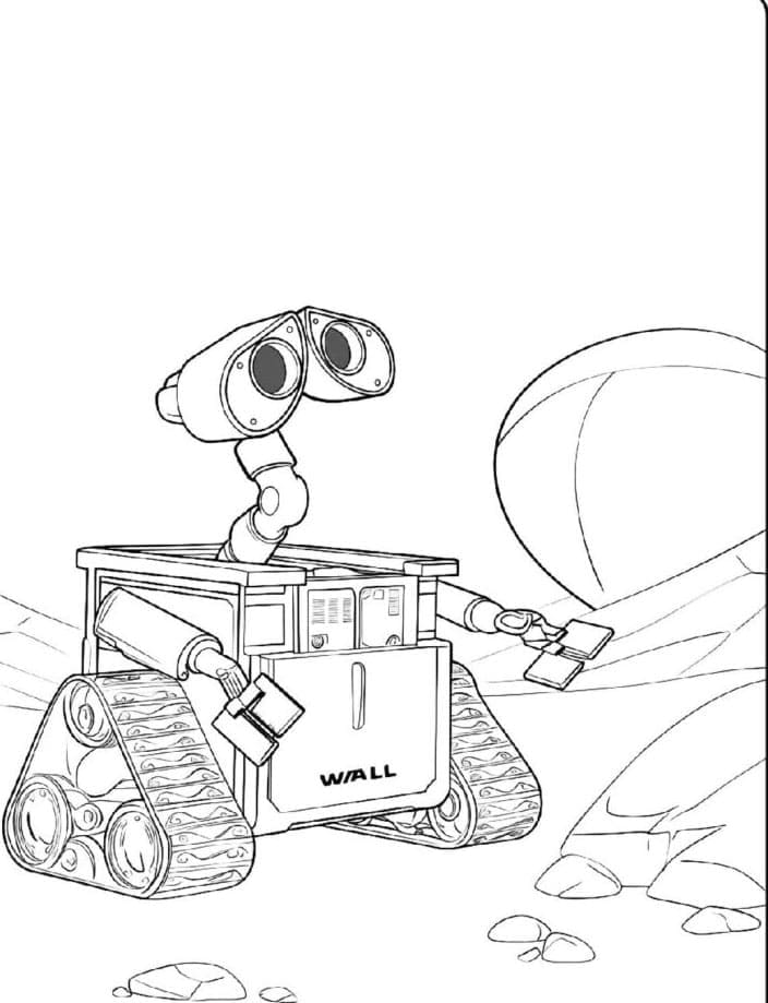Nastro di Wall-E ed Eve da colorare