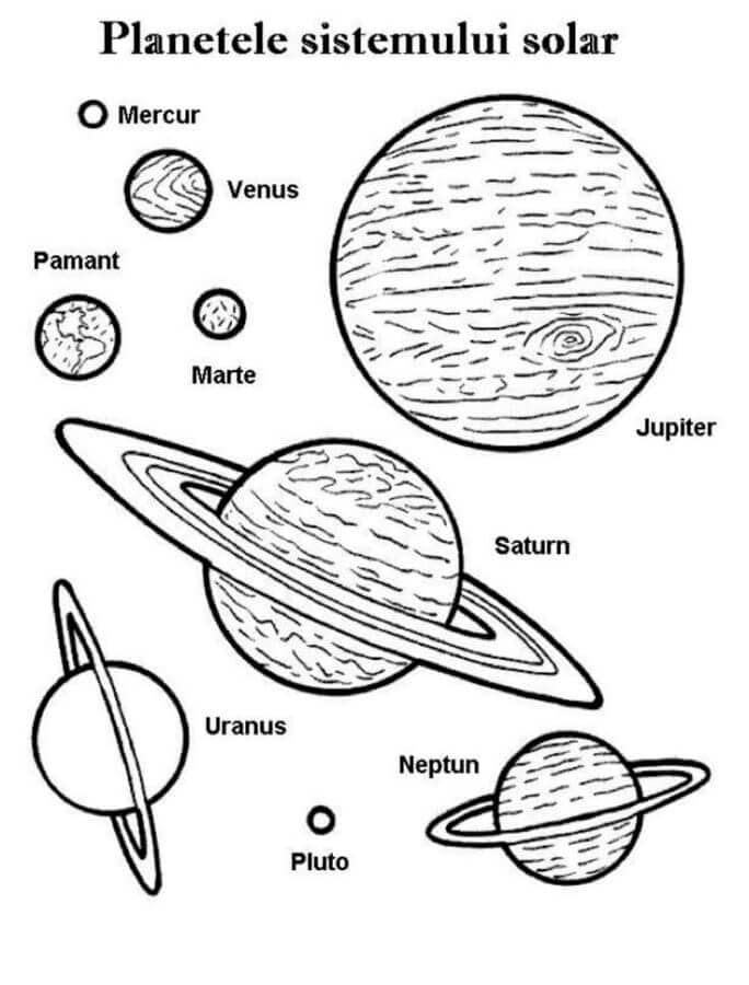 Oggetti dallo spazio naturale da colorare
