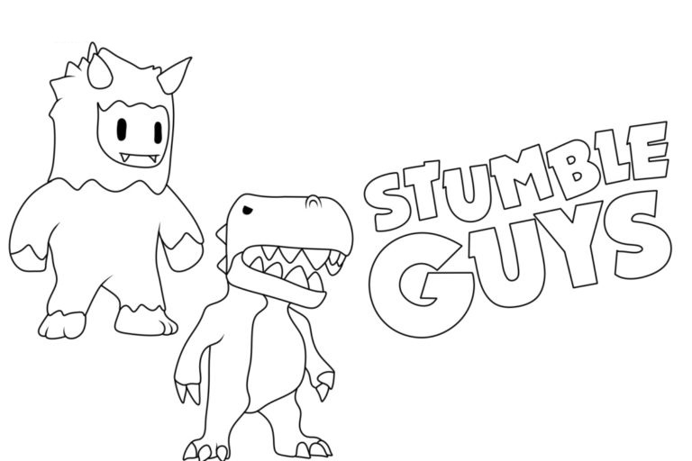 Pagina da colorare di Stumble Guys. da colorare